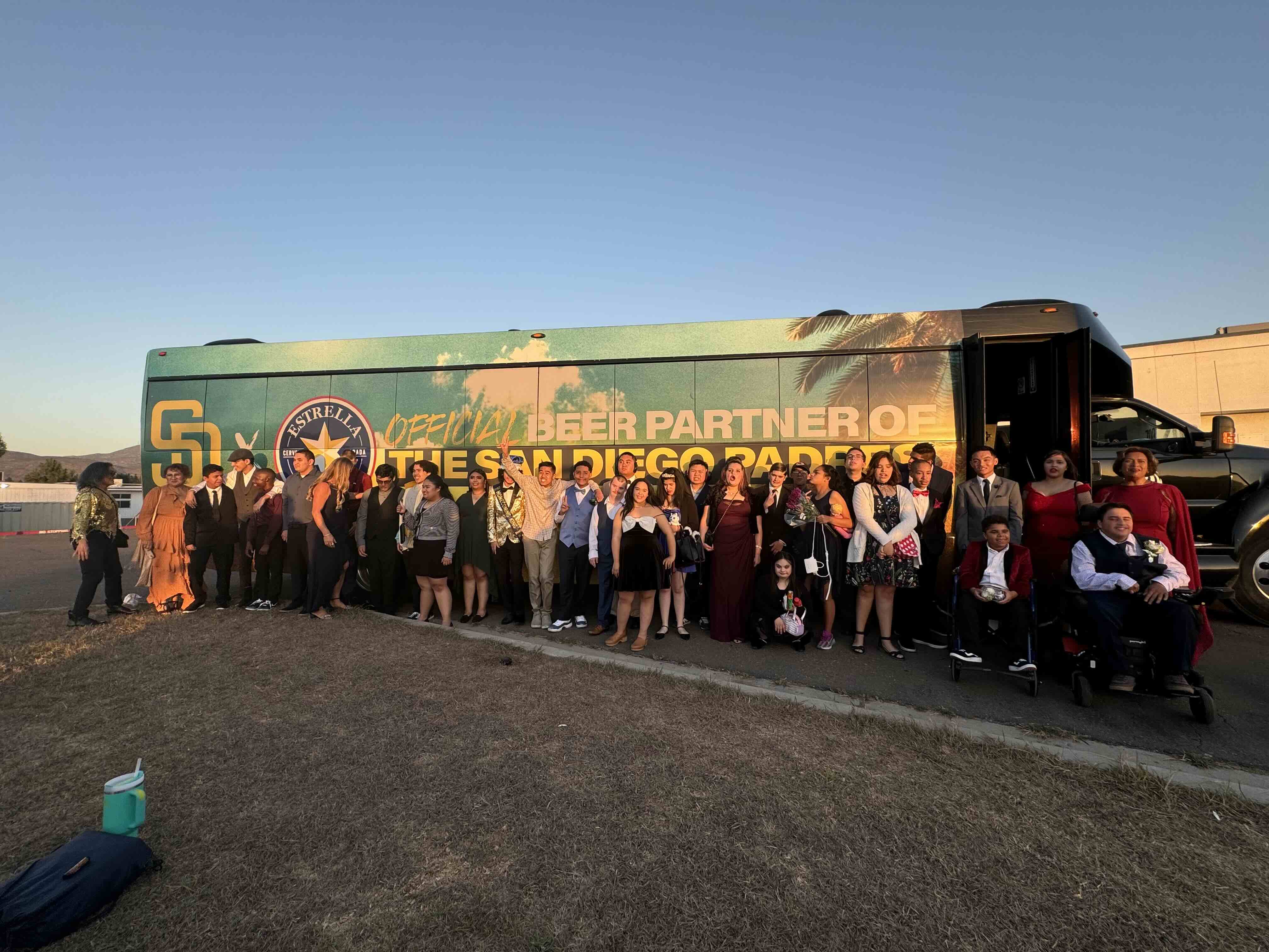 Students preparing for prom